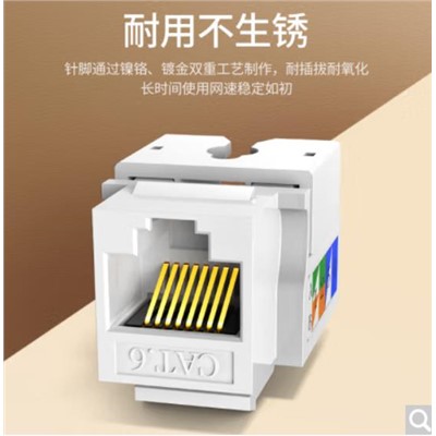 綠聯(lián)(UGREEN) 80179 網(wǎng)絡(luò)連接設(shè)備 超六類千兆網(wǎng)絡(luò)模塊 CAT6網(wǎng)絡(luò)信息面板 RJ45電腦網(wǎng)線插座連接頭直通頭 1個(gè)裝
